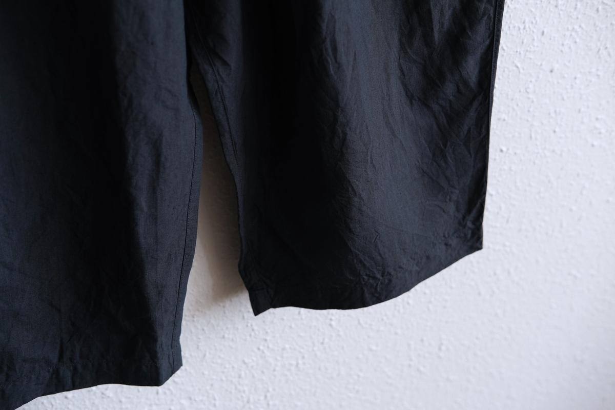 MITTAN / 大麻パンツ 高密度 墨黒 PT-145 / unisex