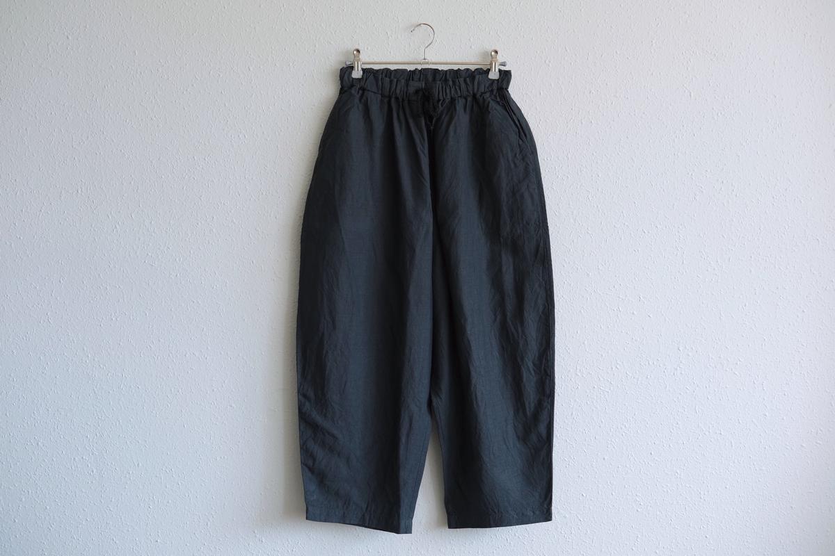 MITTAN / 大麻パンツ 高密度 墨黒 PT-145 / unisex