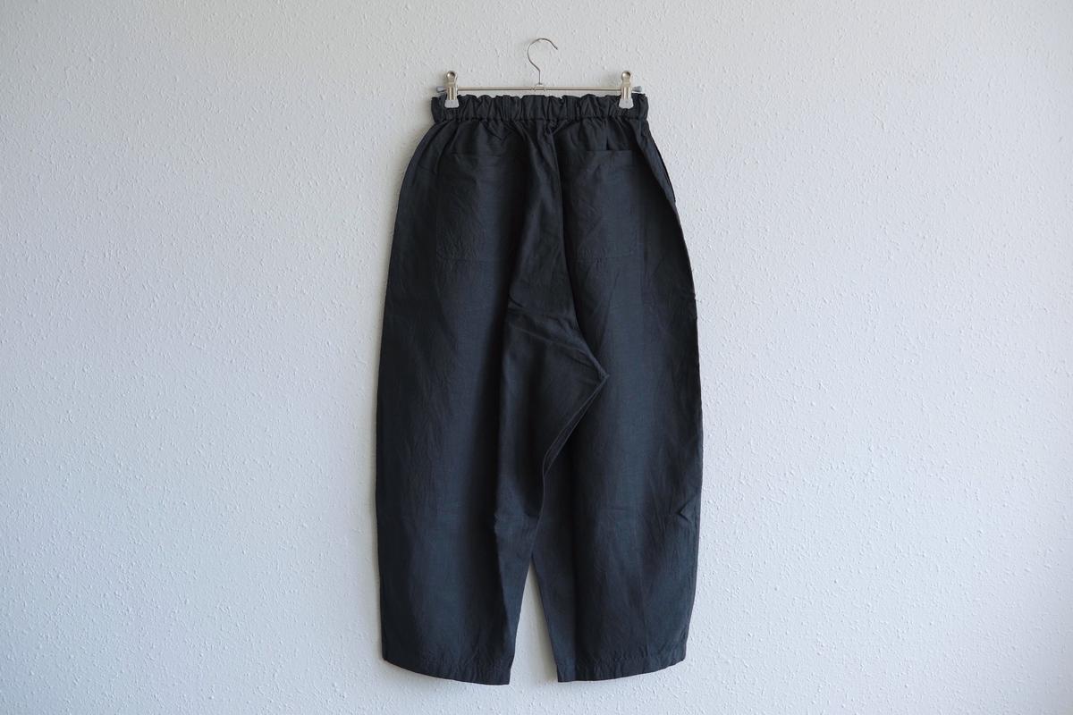 MITTAN / 大麻パンツ 高密度 墨黒 PT-145 / unisex