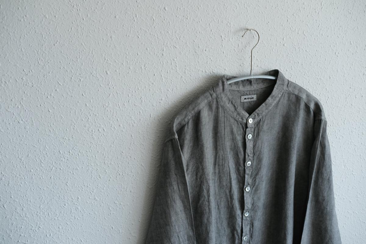 MITTAN / 大麻シャツ 松煙 SH-132B / unisex