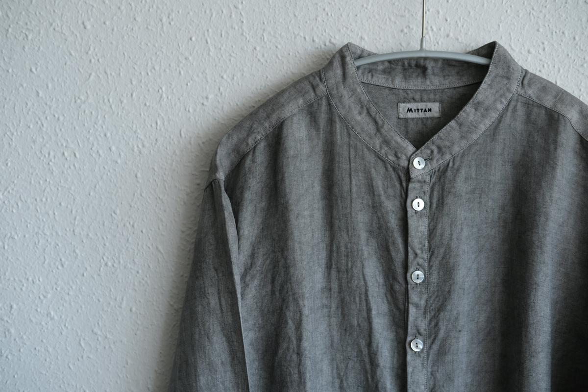 MITTAN / 大麻シャツ 松煙 SH-132B / unisex