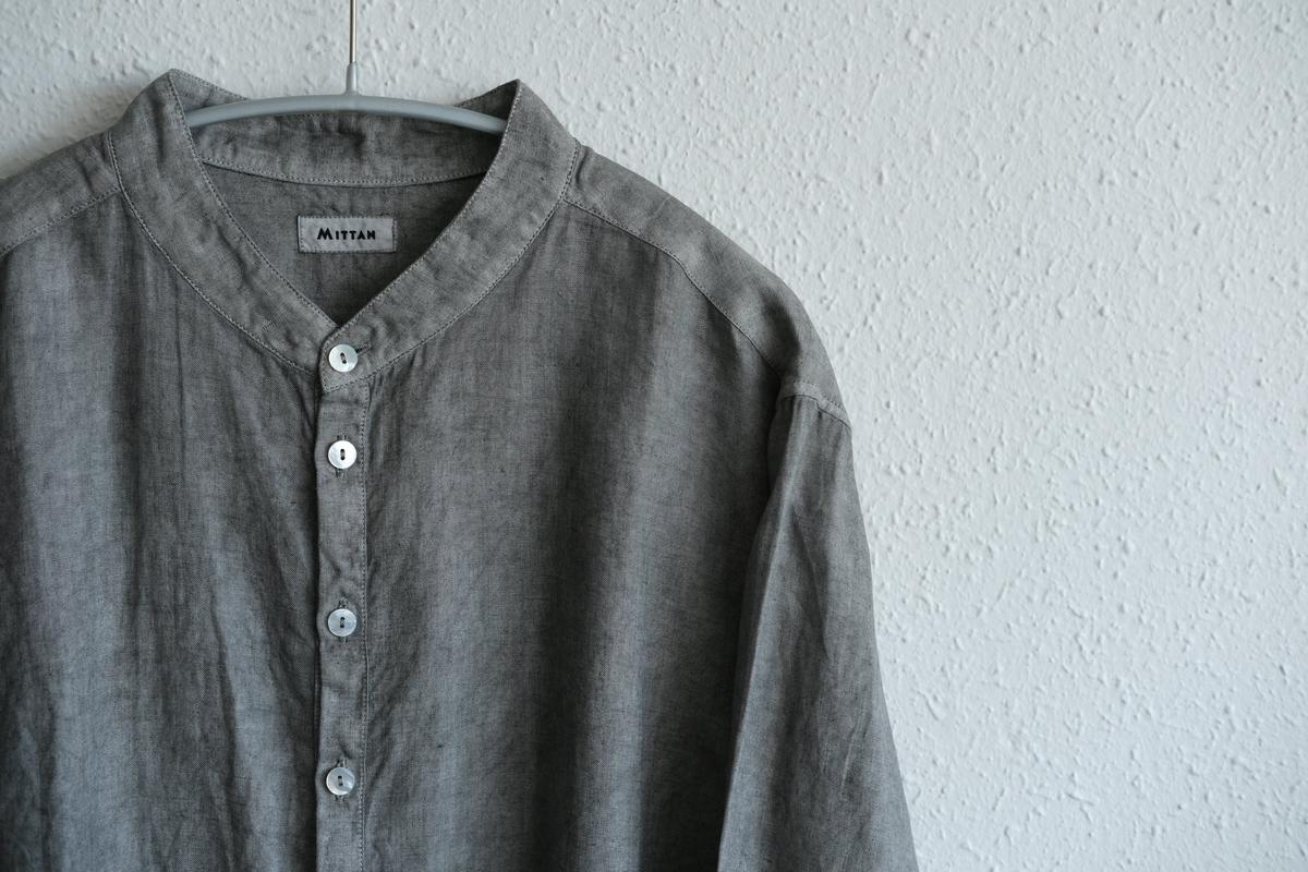 MITTAN / 大麻シャツ 松煙 SH-132B / unisex