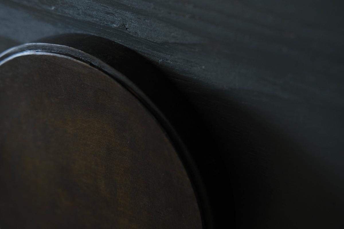 徒爾 丸皿5寸 サクラ・黒漆