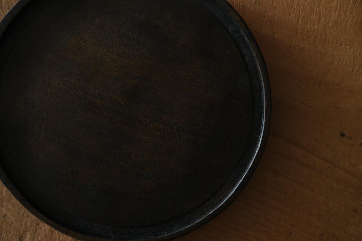 徒爾 丸皿5寸 サクラ・黒漆