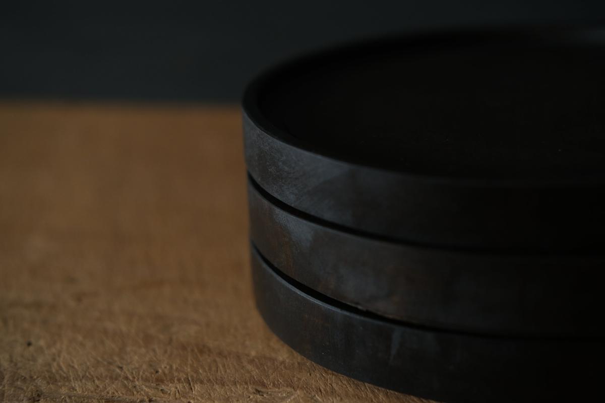 徒爾 丸皿5寸 サクラ・黒漆