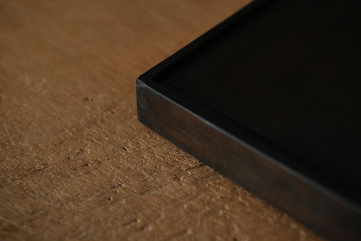 徒爾 小角盆5寸 サクラ・黒漆