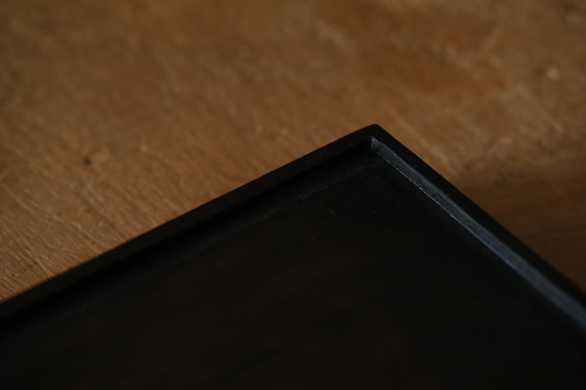 徒爾 小角盆5寸 サクラ・黒漆