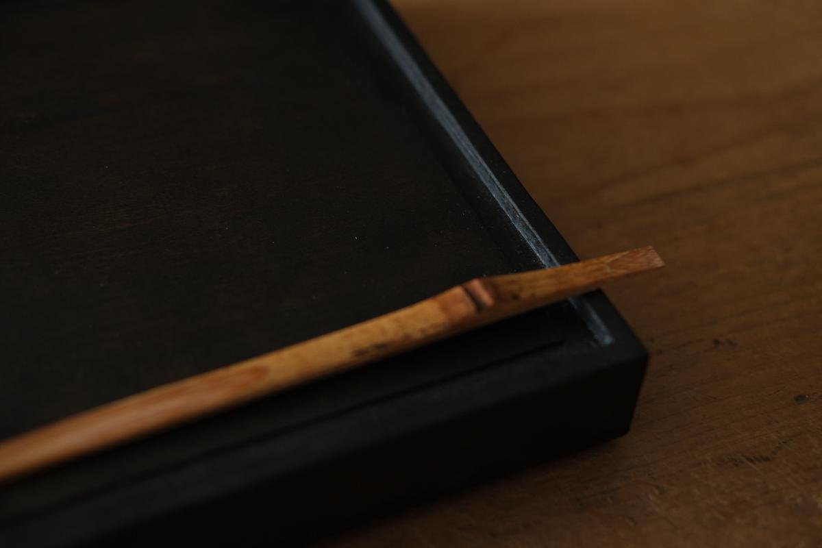 徒爾 小角盆5寸 サクラ・黒漆