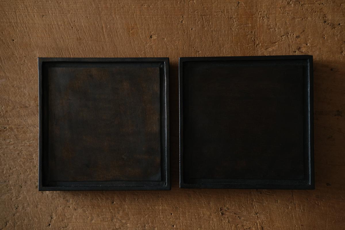 徒爾 小角盆5寸 サクラ・黒漆