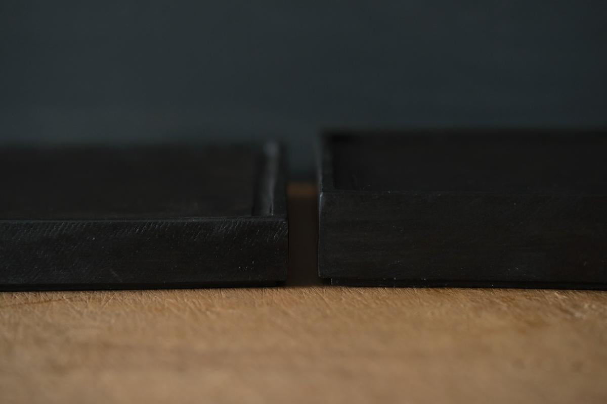 徒爾 小角盆5寸 サクラ・黒漆