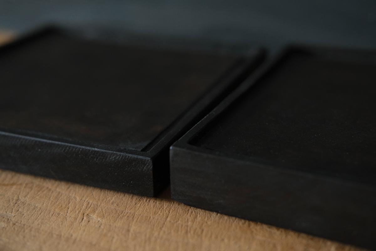 徒爾 小角盆5寸 サクラ・黒漆