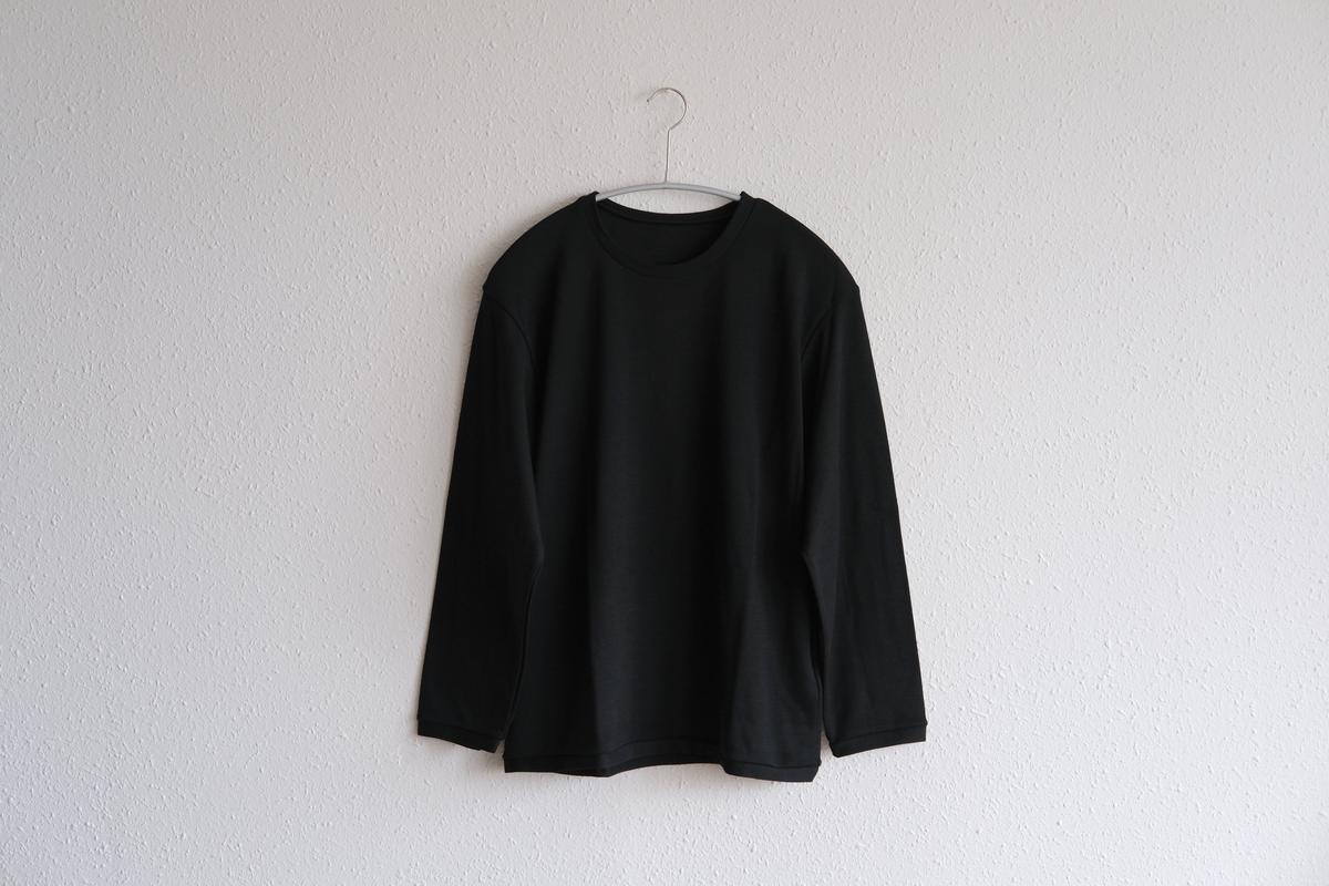 MITTAN / スーパー120’sウールスムース長袖 黒 T-35 / unisex