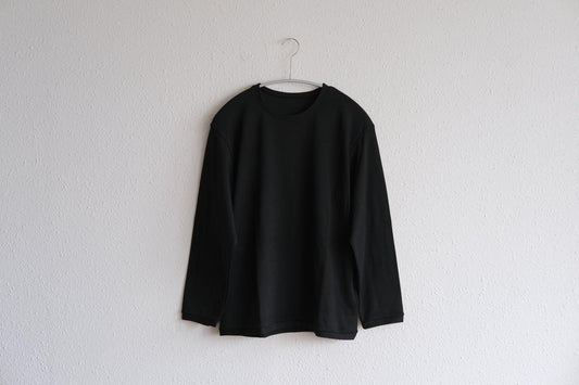 MITTAN / スーパー120’sウールスムース長袖 黒 T-35 / unisex