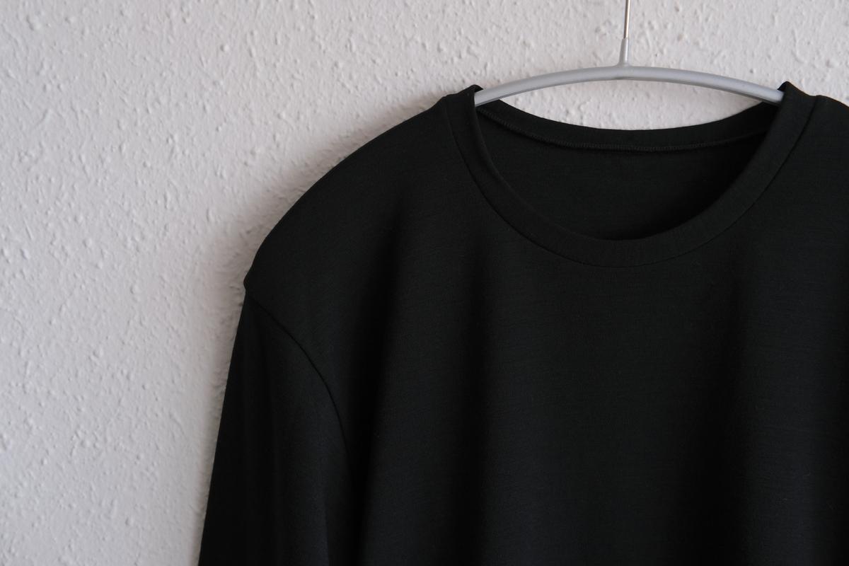 MITTAN / スーパー120’sウールスムース長袖 黒 T-35 / unisex