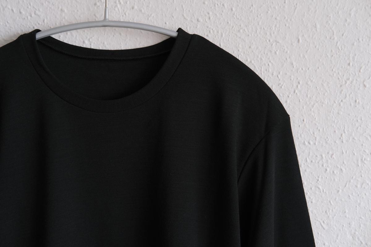 MITTAN / スーパー120’sウールスムース長袖 黒 T-35 / unisex