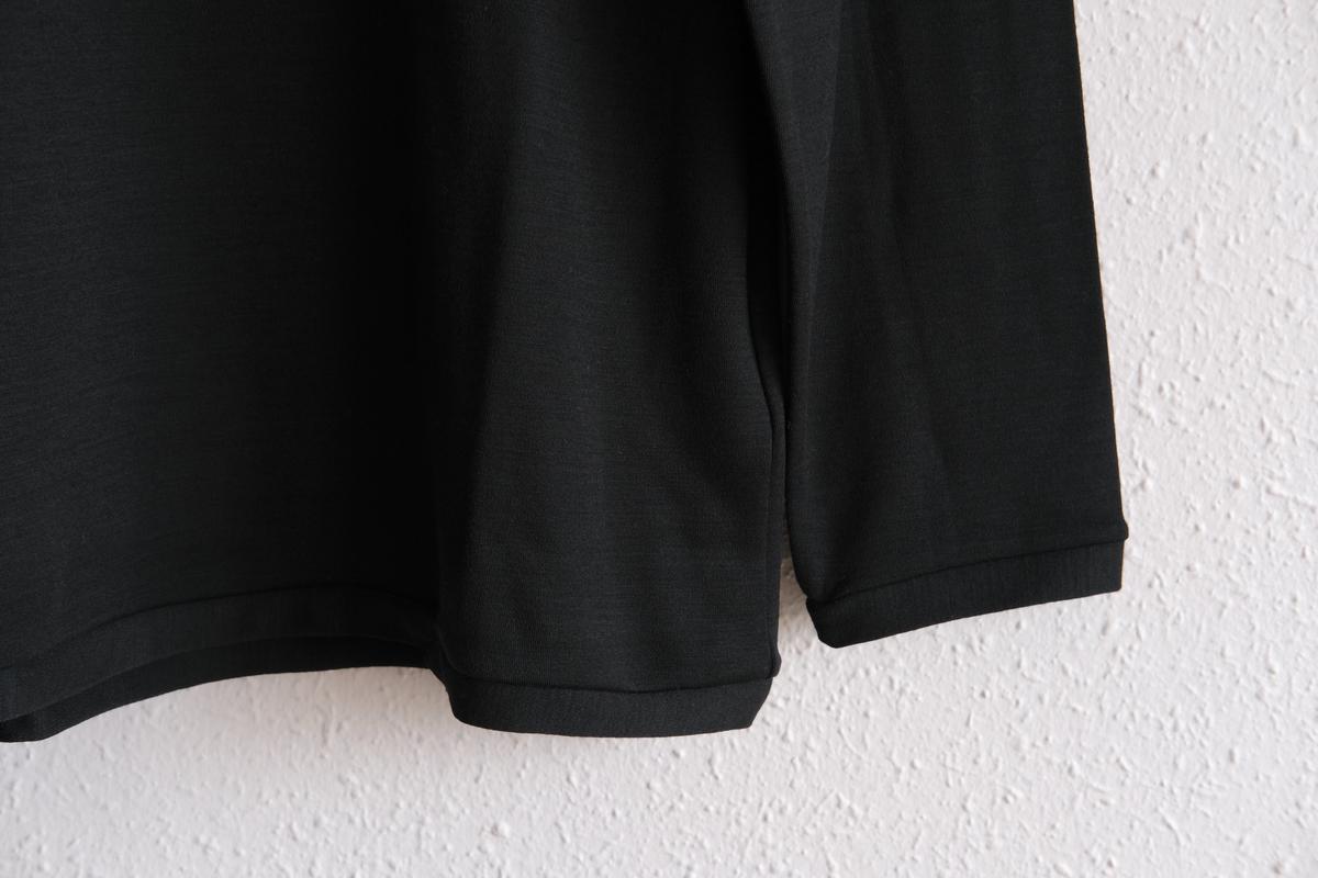 MITTAN / スーパー120’sウールスムース長袖 黒 T-35 / unisex