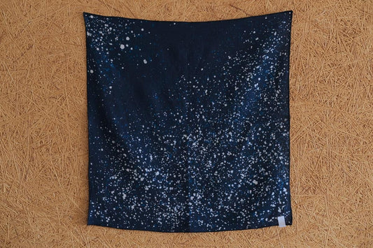 本藍染めリネンハンカチ 流星群