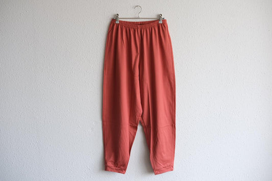 yohaku ドバイパンツ｜ツヤツヤ天竺素材 テラコッタ｜unisex freesize