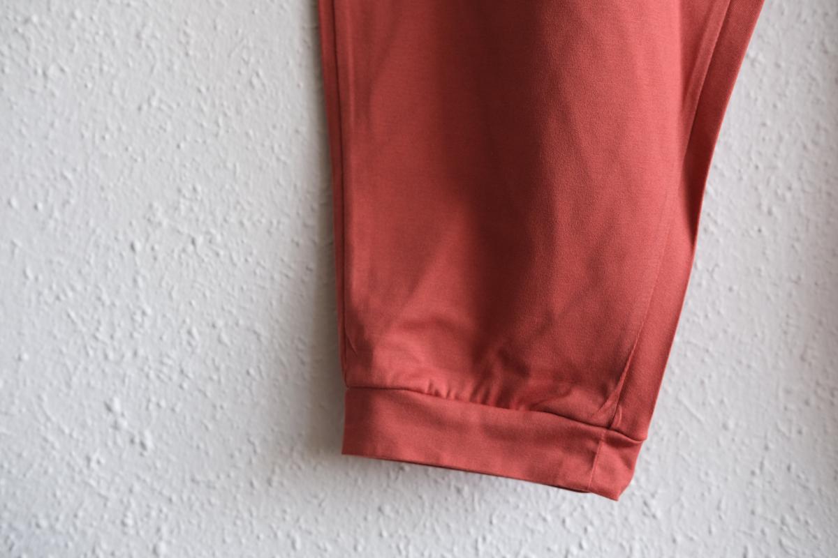 yohaku ドバイパンツ｜ツヤツヤ天竺素材 テラコッタ｜unisex freesize