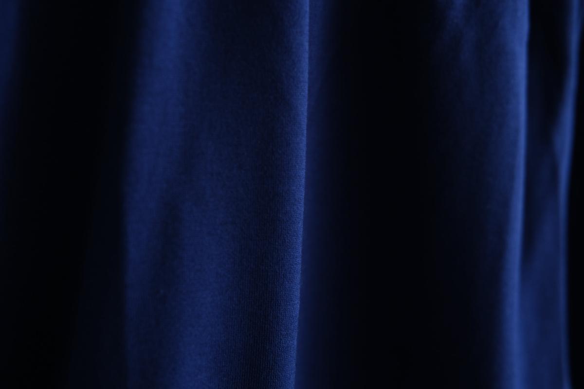 yohaku ドバイパンツ｜ツヤツヤ天竺素材 ブルー｜unisex freesize