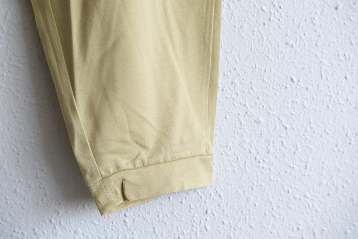 yohaku ドバイパンツ｜ツヤツヤ天竺素材 マスタード｜unisex freesize