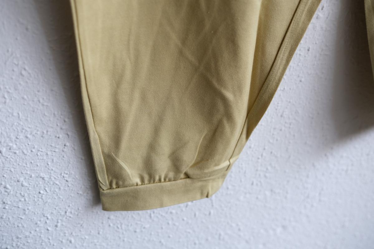 yohaku ドバイパンツ｜ツヤツヤ天竺素材 マスタード｜unisex freesize