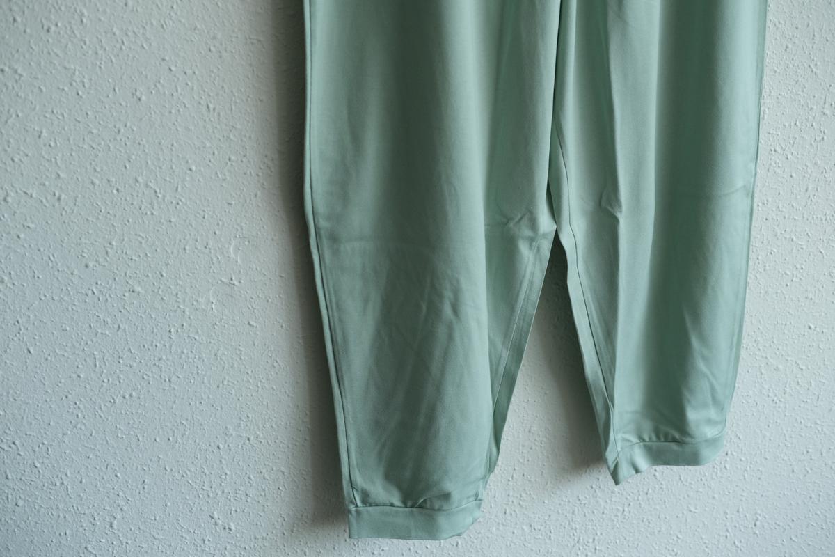 yohaku ドバイパンツ｜ツヤツヤ天竺素材 ミント｜unisex freesize