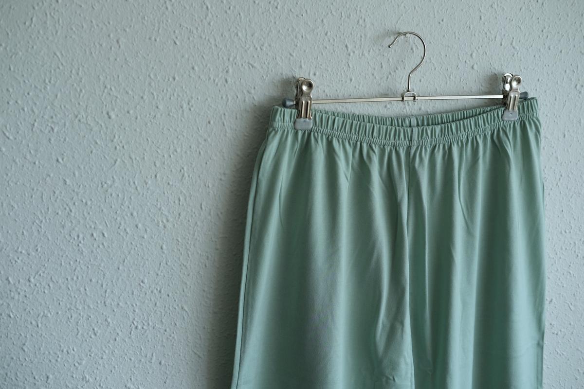 yohaku ドバイパンツ｜ツヤツヤ天竺素材 ミント｜unisex freesize