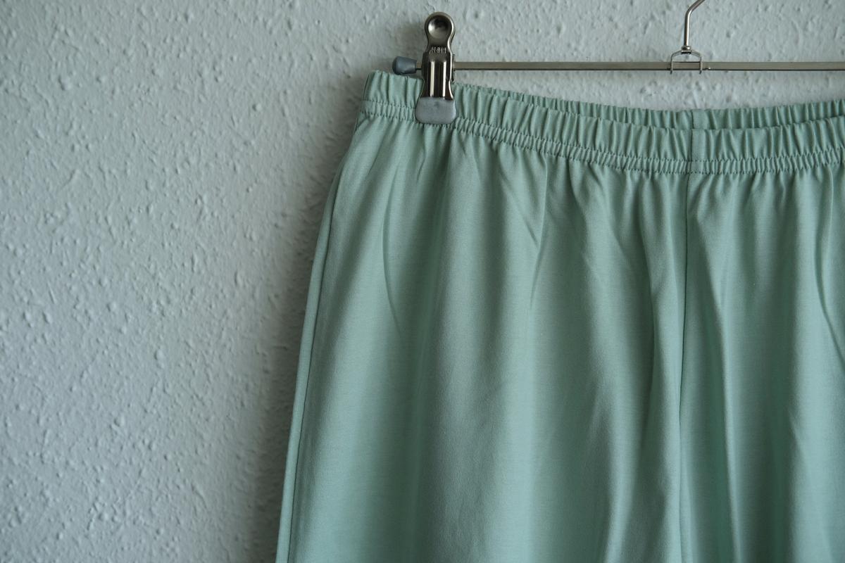 yohaku ドバイパンツ｜ツヤツヤ天竺素材 ミント｜unisex freesize