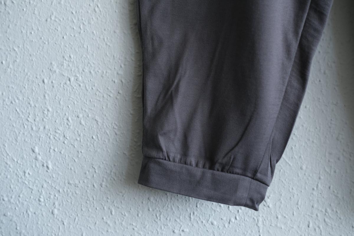 yohaku ドバイパンツ｜ツヤツヤ天竺素材 ダークグレー｜unisex freesize