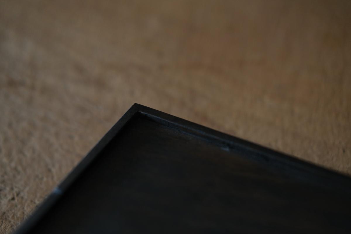 徒爾 角高茶盤 サクラ・黒漆