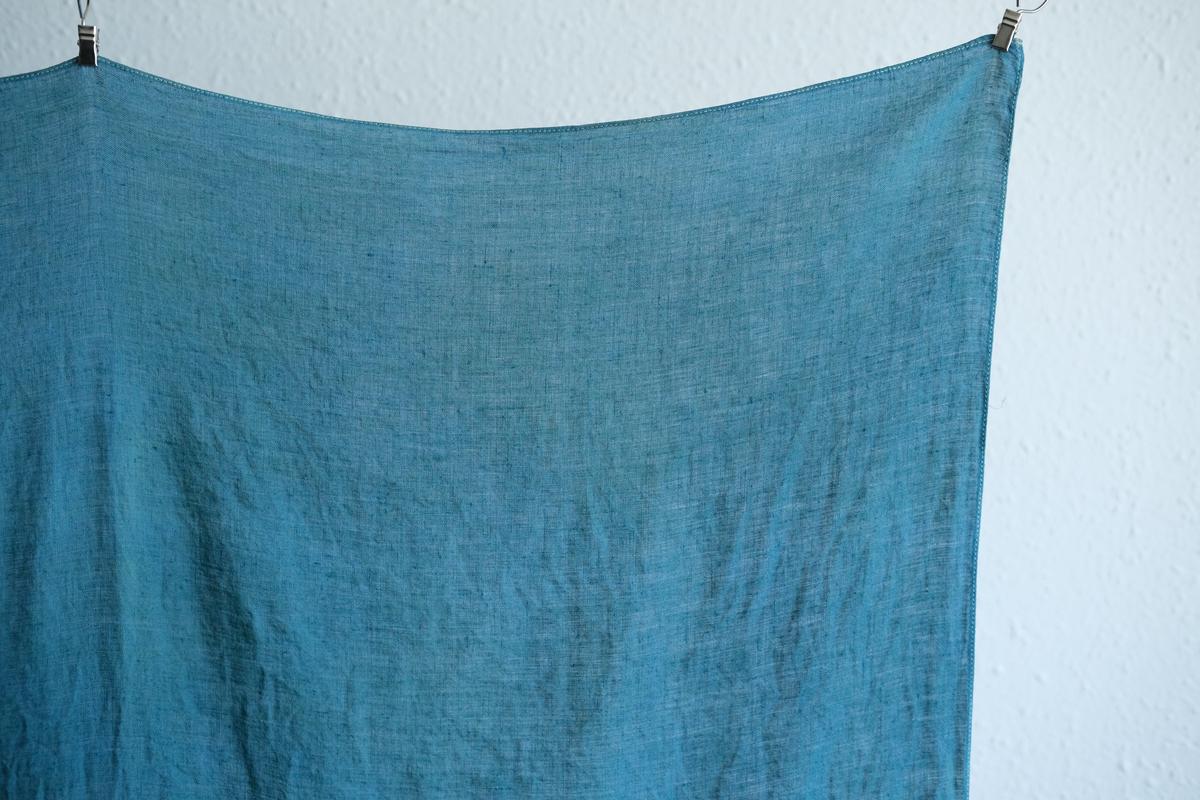 【1点限定】草木染め×本藍染め麻風呂敷 柘榴（ざくろ）×本藍