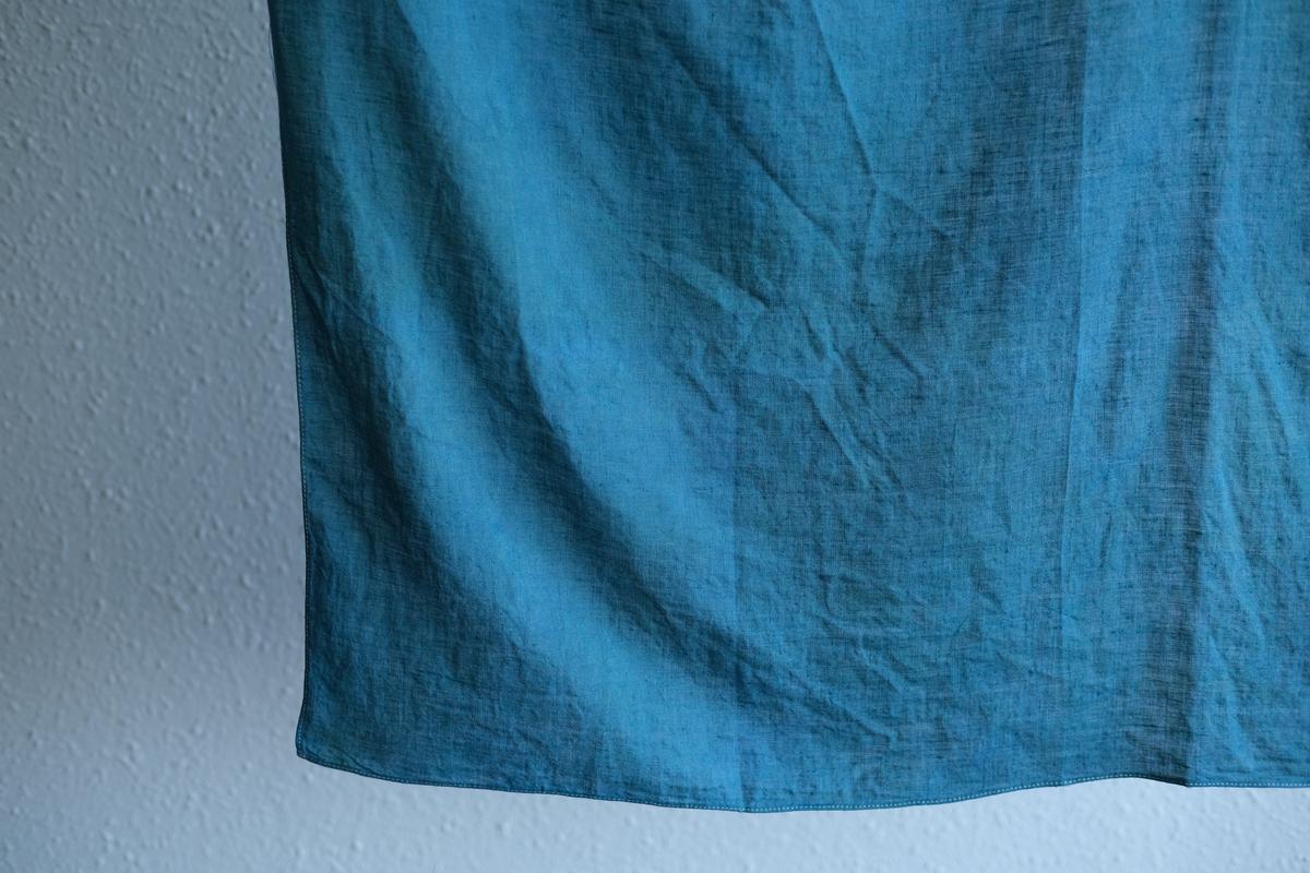 【1点限定】草木染め×本藍染め麻風呂敷 柘榴（ざくろ）×本藍