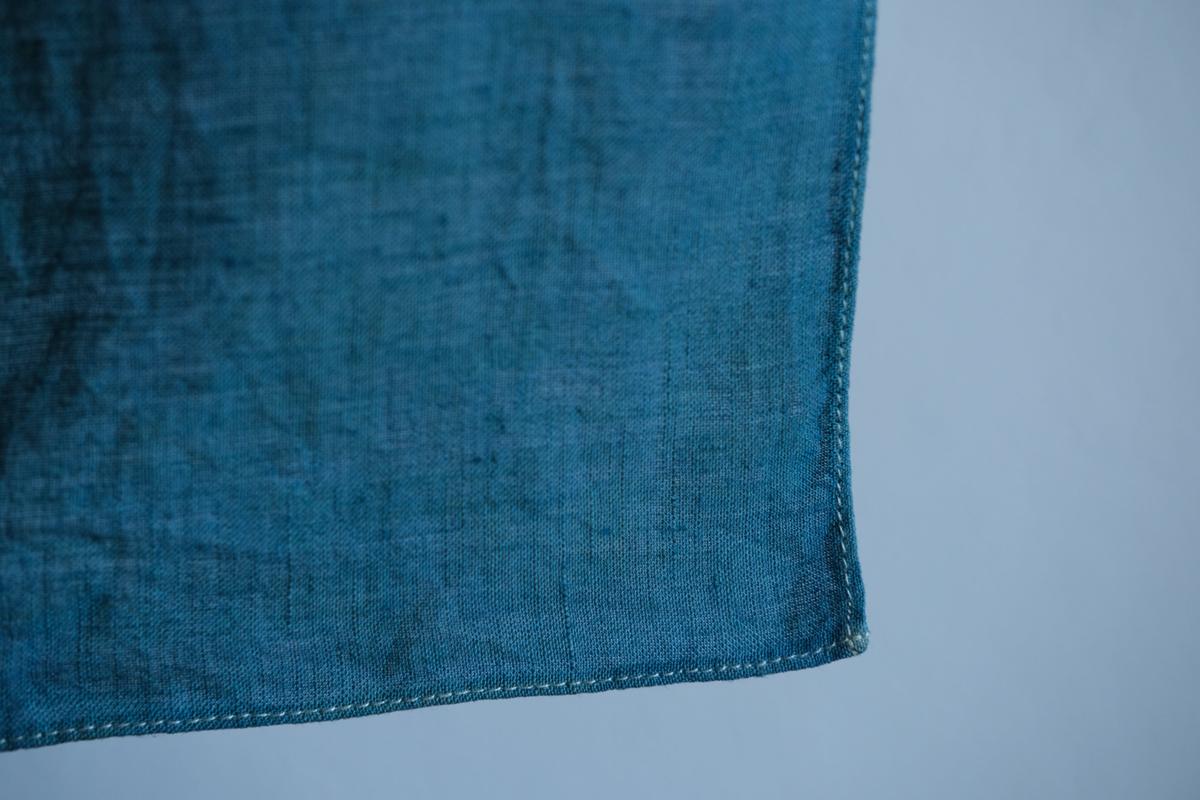 【1点限定】草木染め×本藍染め麻風呂敷 柘榴（ざくろ）×本藍