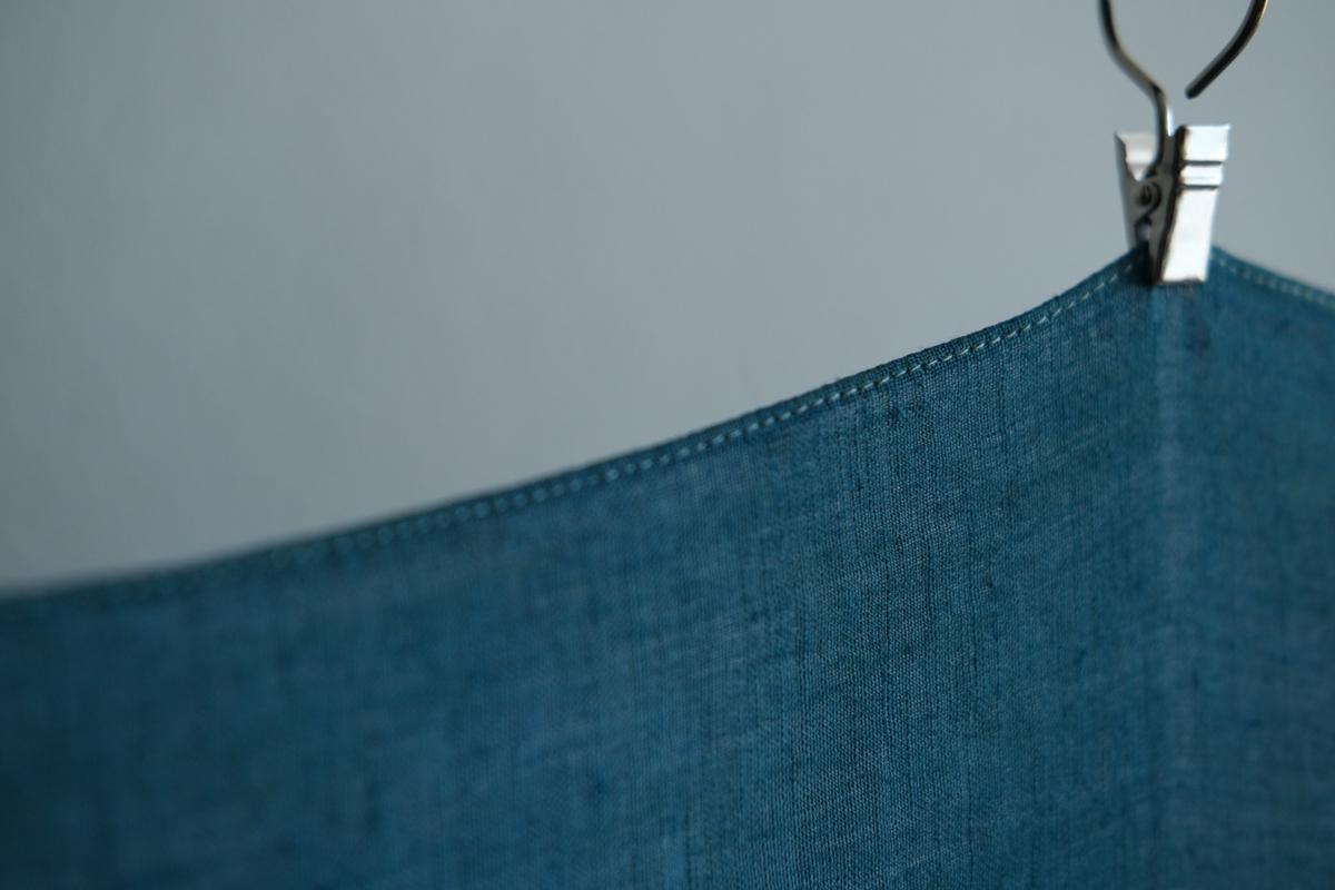 【1点限定】草木染め×本藍染め麻風呂敷 柘榴（ざくろ）×本藍