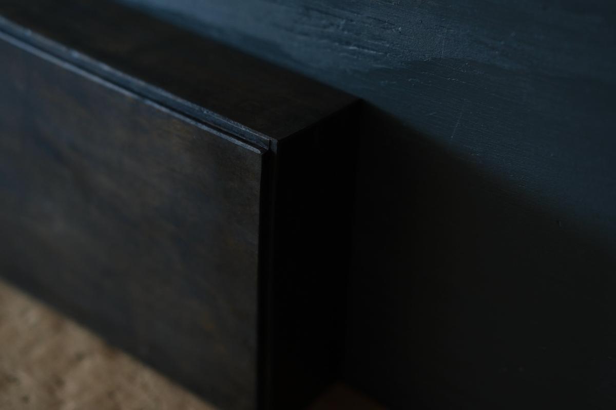 徒爾 角高茶盤 サクラ・黒漆