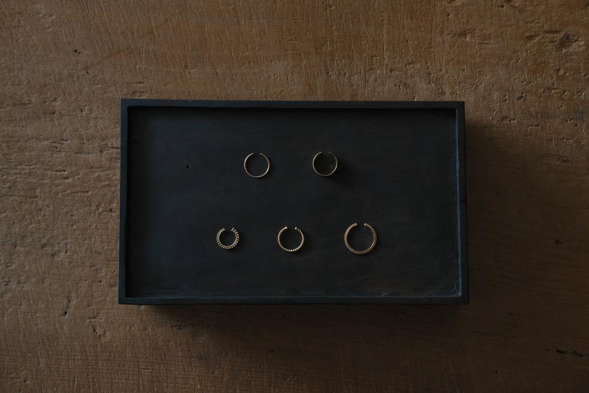 徒爾 角高茶盤 サクラ・黒漆