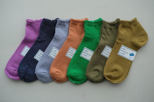 リネンニット アンクルソックス｜25-27cm｜各色