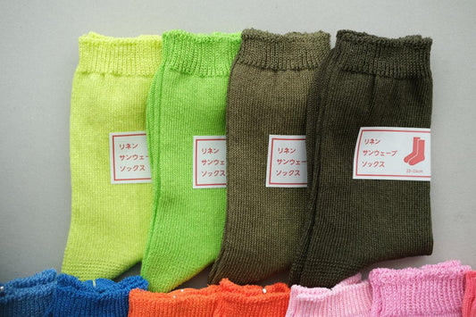 リネンニットソックス|22-24cm|各色