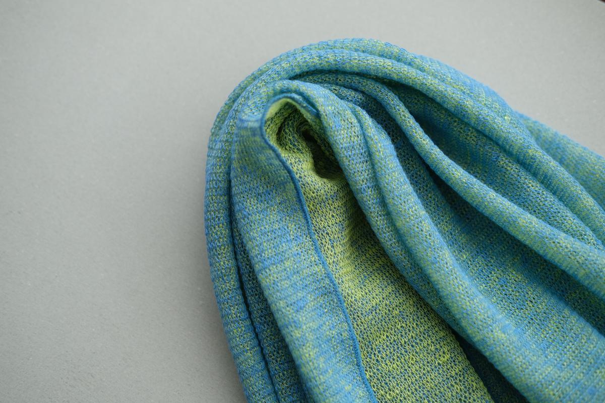 リネンニットストール｜ブルーサルビア×レゼタ