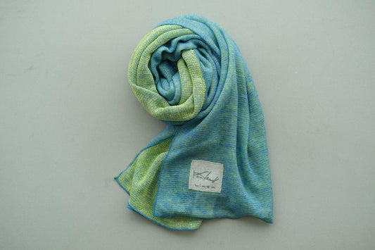 リネンニットストール|ブルーサルビア×レゼタ