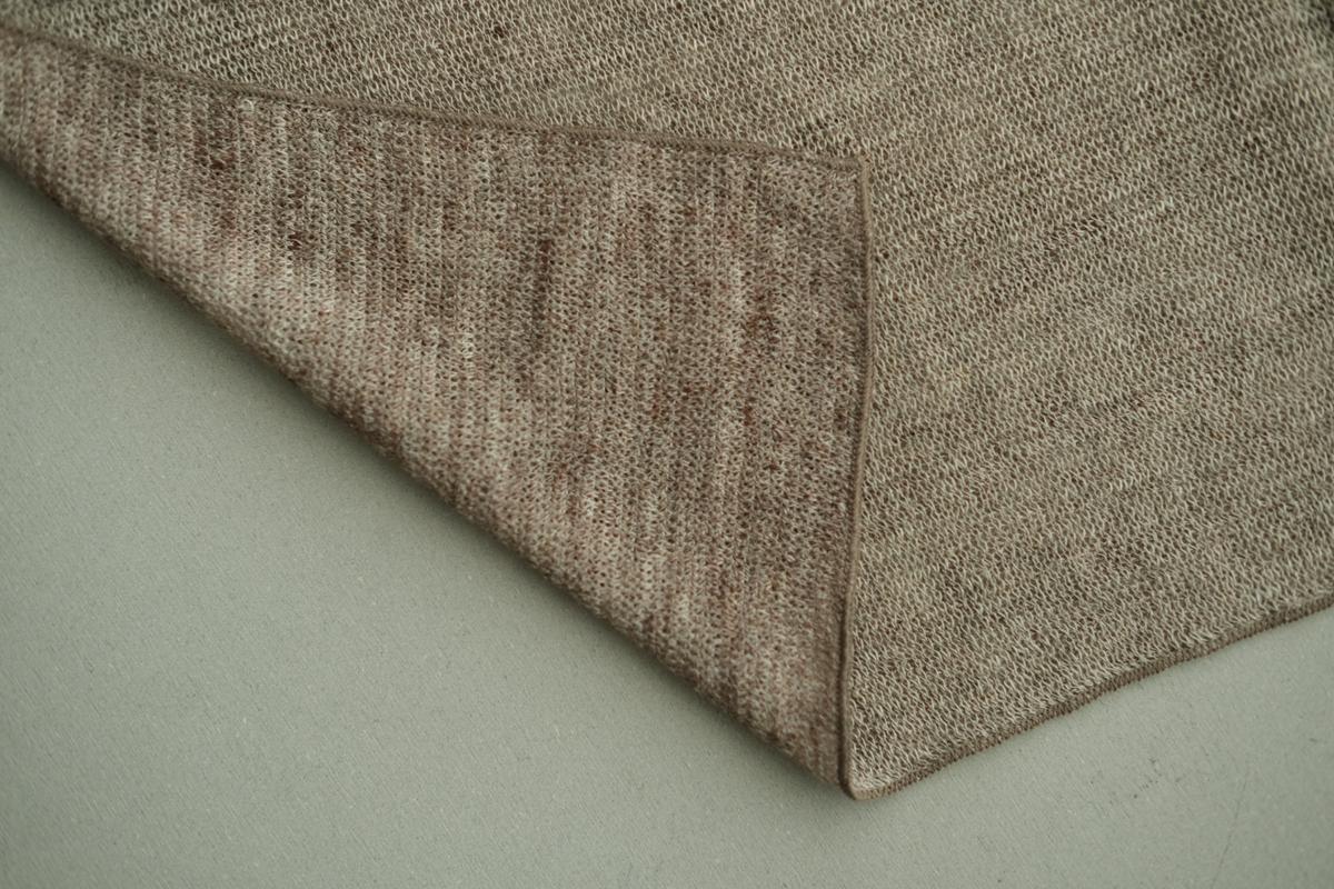 リネンニットストール｜ダークブラウン×ナチュラル