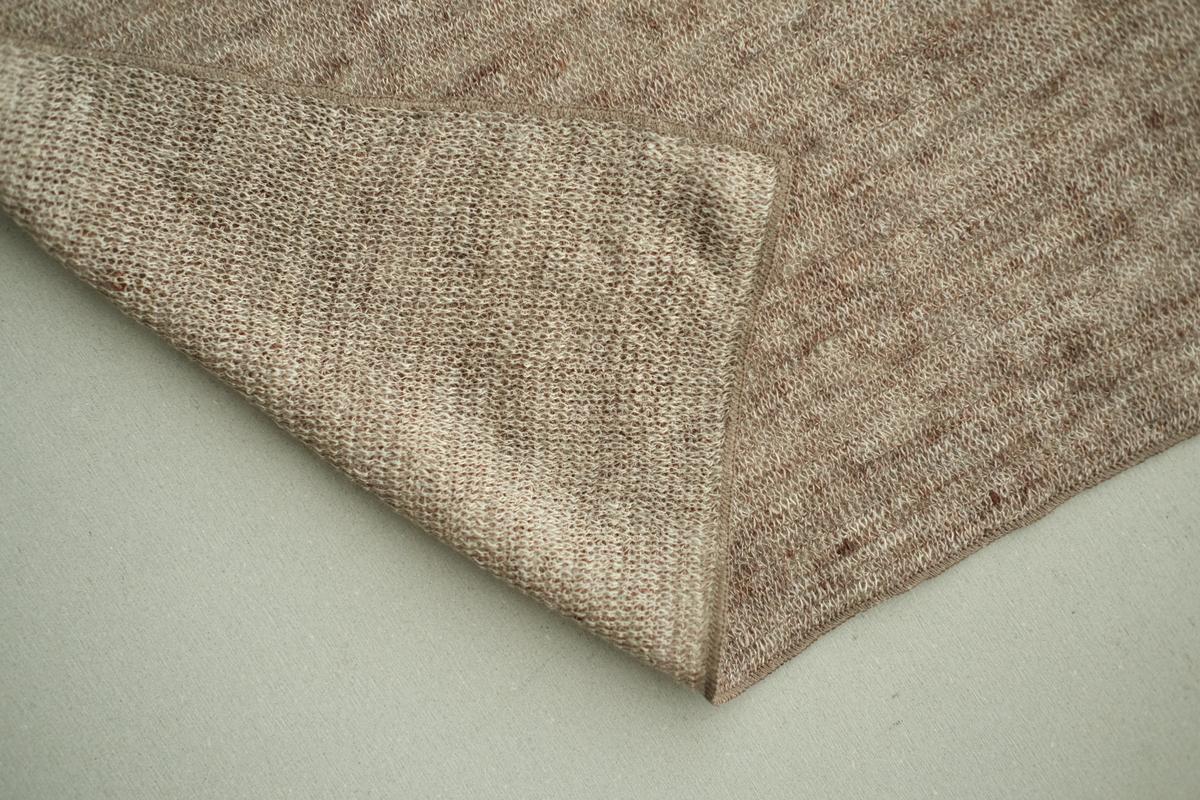 リネンニットストール｜ダークブラウン×ナチュラル