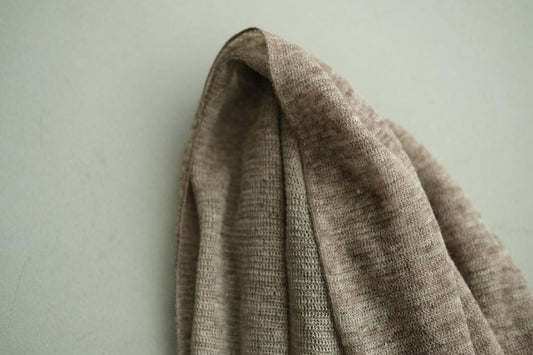 リネンニットストール｜ダークブラウン×ナチュラル