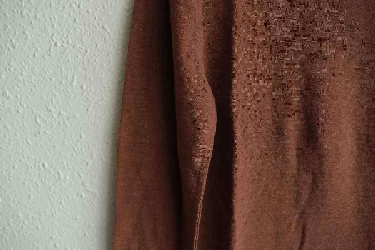 リネンコットンアンダーウェア7分袖｜レディース｜ミルクティー