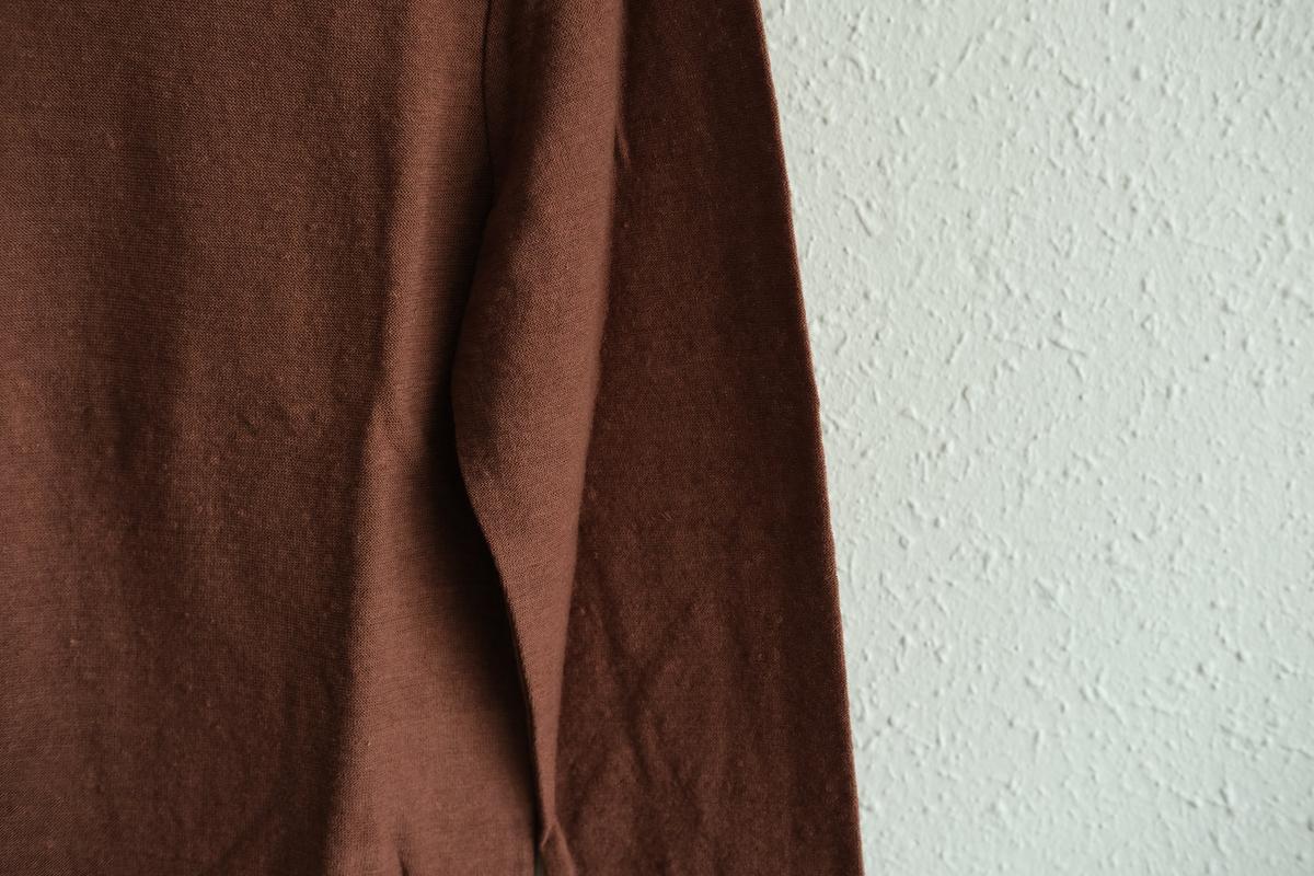 リネンコットンアンダーウェア7分袖｜レディース｜ミルクティー