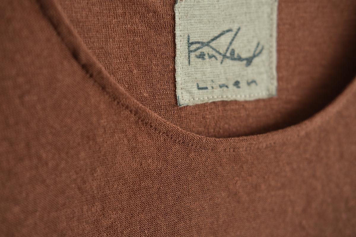 リネンコットンアンダーウェア7分袖｜レディース｜ミルクティー