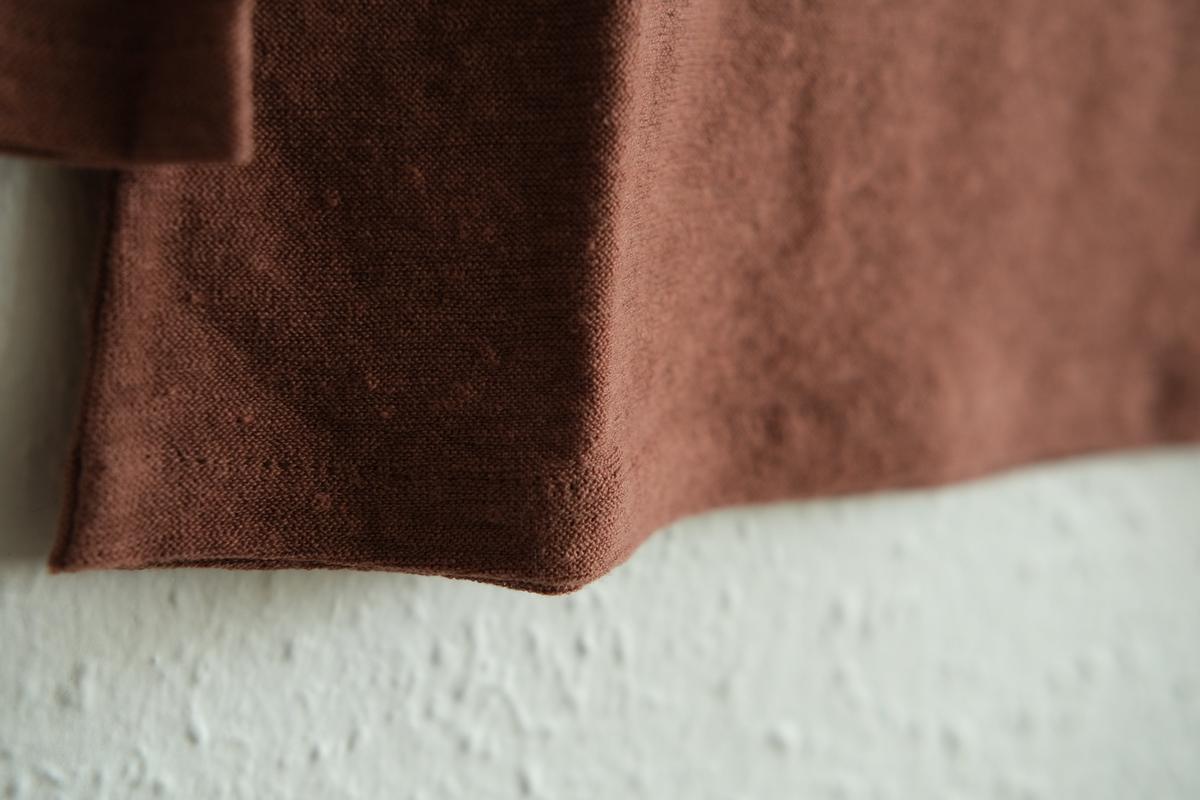 リネンコットンアンダーウェア7分袖｜レディース｜ミルクティー