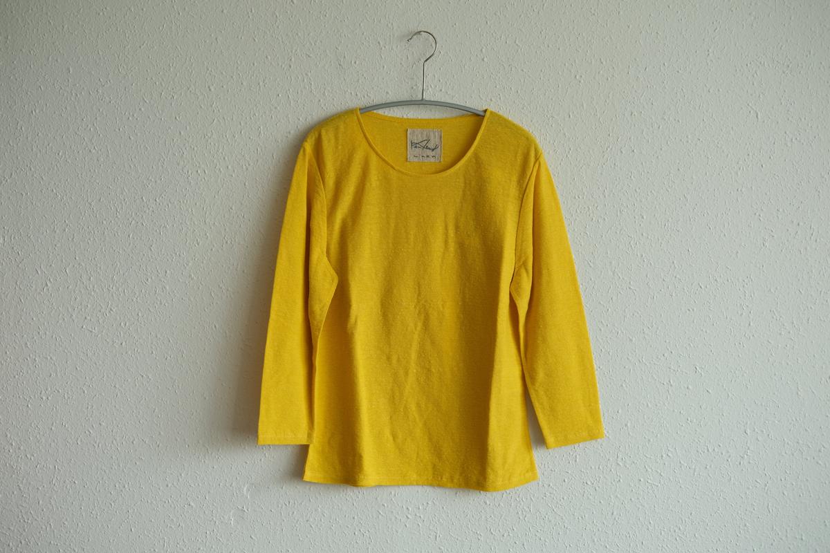 リネンコットンアンダーウェア7分袖｜レディース｜きはだいろ