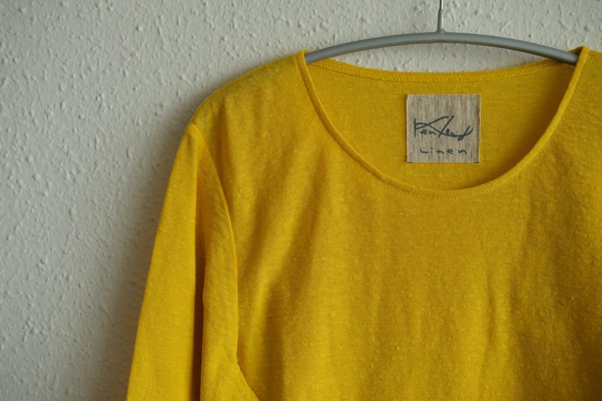 リネンコットンアンダーウェア7分袖｜レディース｜きはだいろ